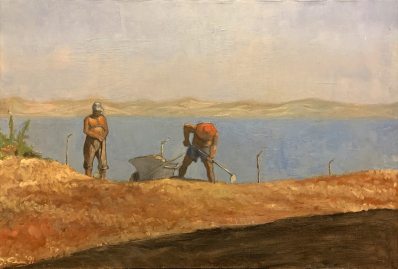 Men working on the side of the road, Western Peloponnese